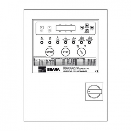 Шкаф управления EBARA QUADRO QTDE10/22A-T-AR.XY DIRETTO IP65