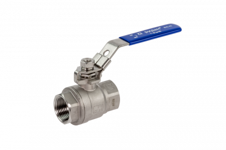 Шаровый кран Ридан резьбовой DN65 PN63, с рукояткой, корпус — коррозионностойкая сталь, шар — коррозионностойкая сталь AISI316; уплотнение по шару R-PTFE (15% C)